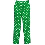 NCAA Ohio State Buckeyes Kelly Green St. Patrick's Day Shamrock Pajama Pants (Small)