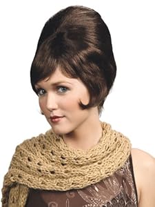 Enigma Wigs Women's Beehive, Brown, One Size