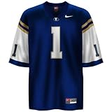 Nike - Nike Brigham Young Cougars #1 Navy Replica Football Jersey