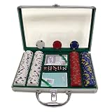 200 13 gm Pro Clay Casino Chips w/ Clear Cover Aluminum Case