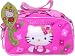 Super Cute Hello Kitty Handbag W/flowers & Green Hairbrush