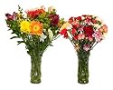 Half and Half Flower Bouquet - 2 Kinds of Fresh Cut Flower Bouquets - 50 Stems Total - Free Shipping