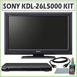 Sony Bravia L-Series KDL-26L5000 26-Inch 720p LCD HDTV + Sony DVD Player + Accessory Kit