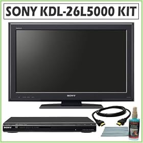 Sony Bravia L-Series KDL-26L5000 26-Inch 720p LCD HDTV + Sony DVD Player + Accessory Kit