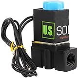 -NEW- Solenoid Valve 1/4" Normally Closed (N.C.) 12VDC Nylon (NEW Improved Crack-resistant Polymer) Blue Cap by U.S. Solid