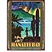 Hanalei Bay Metal Sign: Surfing and Tropical Decor Wall Accent