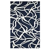 Nejad Rugs Kinetic 5 X 8 NAVY/WHITE Area Rug