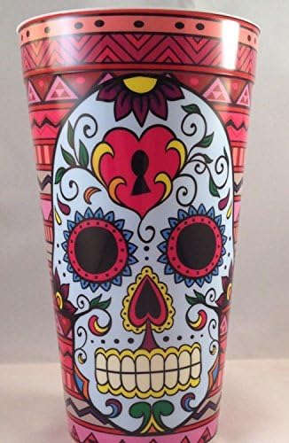 Sugar Skull 16 Oz Reusable Plastic Party Drinking Cup