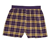 Purple Gold Yellow Plaid check flannel cotton boxers boxer shorts available in 8 sizes