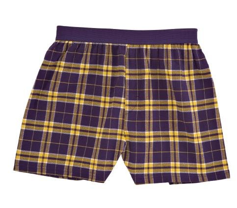 Buy Purple Gold Yellow Plaid check flannel cotton boxers boxer shorts available in 8 sizes
