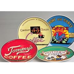 Teller 19 cm - Fr�hst�cksteller Coffeebrands 4 St�ck u.a. Tommys