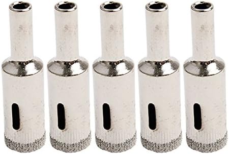 Diamond Hole Saw Core Drill Bits, 14mm, for Glass Tile Ceramic Marble, Pack of 5