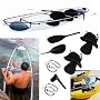 Deluxe Molokini Package - Transparent 2-Person Recreational Kayak + 1 Outrigger System + 2 Seats + 2 Paddles + 2 Leashes