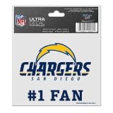 SAN DIEGO CHARGERS 3"X4" ULTRA DECAL WINDOW CLING