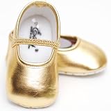 Easy USA Infant Toddler Girls Shoes Gold Slippers Infant 3-Toddler 6