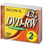 Sony DVD-RW 2X Rewriteable 4.7GB  (2-Pack)