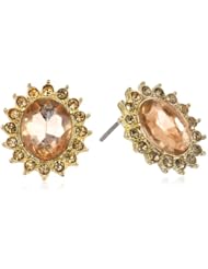 1928 Jewelry "Basic Classics" Faceted Button Stud Earrings