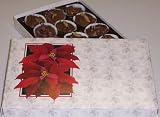 Scott's Cakes 1 lb. Milk Chocolate Walnut Cluster in a Poinsettia Box