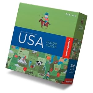 Crocodile Creek USA Map Floor Puzzle (50 Pieces)