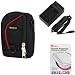 GTMax Replacement SLB-10A AC Travel Charger Set + Durable Camera Pouch Nylon Carrying Case with Strap + LCD Screen Protector for Samsung WB800F WB250F WB150F WB750 WB850F EX2F HZ10W HZ15W Digital Cameras