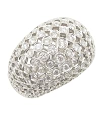 14k White Gold  3.1ctw Diamond Cocktail Ring LR1122 Size 7.5