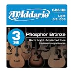 D'Addario EJ16-3D Phosphor Bronze Aco...