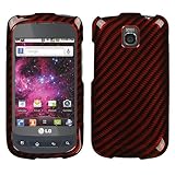 Red Racing Fiber Protector Case for LG Optimus T P509, Phoenix P505, Thrive ....