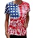 Ladies Tie Dye Flag Tee