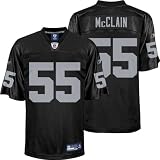 Men's Rolando McClain #55 Oakland Raiders 2010 Rookie NFL Replica Football Jersey by Reebok (Black-S(Size=XXXX-LARGE)