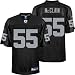 Men's Rolando McClain #55 Oakland Raiders 2010 Rookie NFL Replica Football Jersey by Reebok (Black-S(Size=XXXX-LARGE)