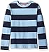 Scout + Ro Big Boys' Long-Sleeve Stripe Shirt, Alaskan Blue/Navy, 10