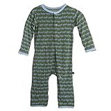 KicKee Pants Baby-Boys Coverall- Moss Ant, 3-6 Months