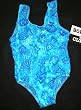 Girls 1 PC U-Back Aqua/Shells