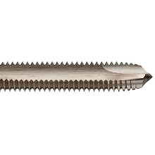 Union Butterfield 1534NE(UNC)/1534NE(UNF) High-Speed Steel Spiral Point Tap, Uncoated (Bright) Finish, Round Shank with Square End, Plug Chamfer