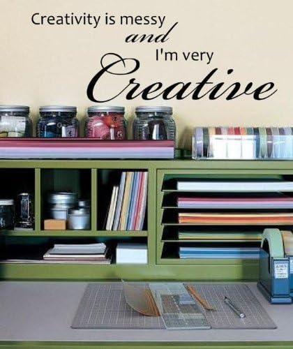 EXQ Creativity Is Messy ~ Wall Decals 9 X 24 Stickers Home Decor Living Room