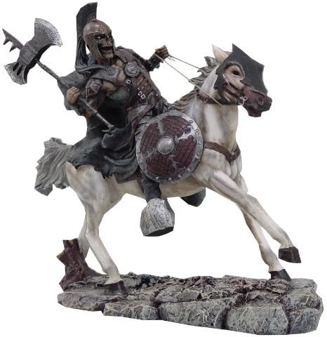 11 Inch Grim Reaper Knight Holy Death Santa Muerte Statue Dark Rider Horse