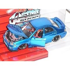 SUBARU IMPREZA WRX STI BLAU TUNING TUNERS 1/24 MAISTO MODELLAUTO MODELL AUTO