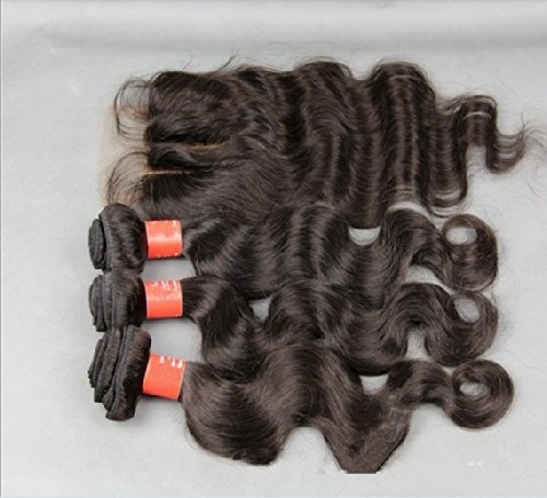 Compare Prices 3 Way Part Closure Weft Body Wave Virgin Hair 100