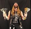 Shredneck Zakk Wylde Signature Practice Guitar Neck White and Black Bull's Eye
