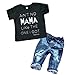 Newborn Baby Boy Clothes T-shirt Top Tee +Denim Pants Outfits Set (2-3 Years)