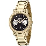 Invicta Womens 0100 II Collection 18k Gold-Plated Diamond Accented Watch