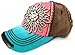 Womens Olive & Pique Large Rhinestone Flower Multi Colored Ball Cap