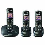 Panasonic Dect 6.0 Titanium Black Cordless Phone with Answering Machine (KX-TG6423T)