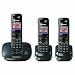 Panasonic Dect 6.0 Titanium Black Cordless Phone with Answering Machine (KX-TG6423T)