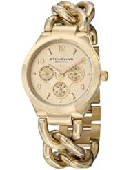 Stuhrling Original Womens 813.02 Vogue Lady Renoir Analog Display Quartz Gold Watch