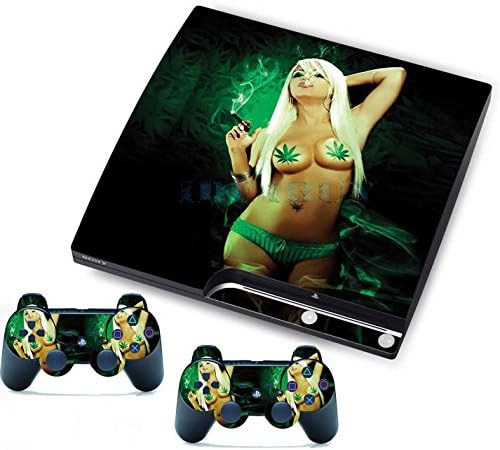 Chic TOP SALE Sexy Cool Girl Skin Sticker for PS3 Slim Console Controller Games Cover 1 pc