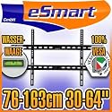 eSmart Wandhalterung LCD / PLASMA TV | 76-163 cm | 30-64 Zoll | VESA 100-800 | Super Flach! | Schwarz | Montagelöcher am TV max. 845 x 550 mm (Breite x Höhe)