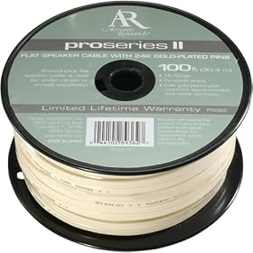 Click here to buy Acoustic Research PR362 Speaker Cable, Flat 16 AWG, (100 ft spool) by Acoustic Research.