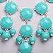 Turquoise Bubble Necklace in Silver Tone (Fn0508-S-Turquoise)