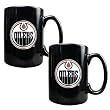 Edmonton Oilers 2pc Black Ceramic Mug Set - Primary Logo NHL Hockey